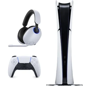 پلی استیشن 5 اسلیم دیجیتال + هدست Sony InZone H9 - سفید - تصویر 1
