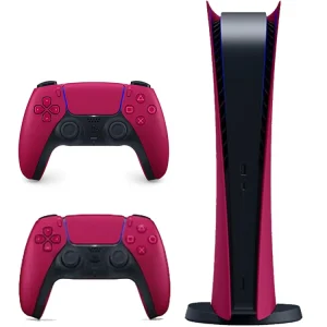 PS5 نسخه دیجیتال + دو عدد دوال سنس - قرمز - تصویر 1