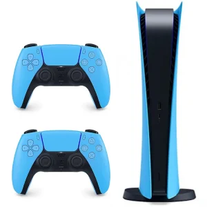 PS5 نسخه دیجیتال + دو عدد دوال سنس - آبی - تصویر 1