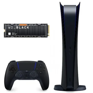 PS5 نسخه دیجیتال + حافظه WD_BLACK SN850 دو ترابایت - سیاه - تصویر 1