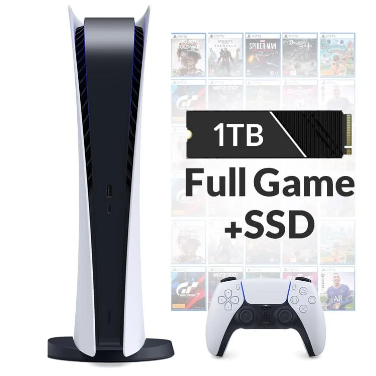 خرید PS5 نسخه دیجیتال - به همراه SSD یک ترابایت Full Game