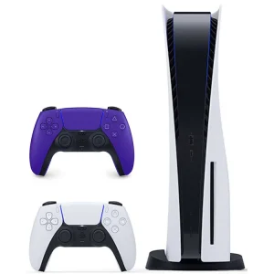 PlayStation 5 دیسک خور + دوال سنس بنفش - تصویر 1
