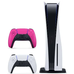 PlayStation 5 دیسک خور + دوال سنس صورتی - تصویر 1