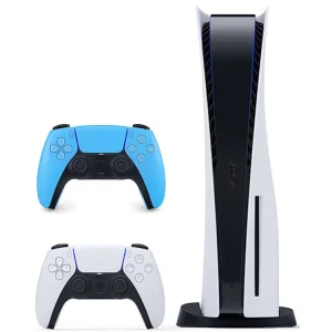PlayStation 5 دیسک خور + دوال سنس آبی - تصویر 1