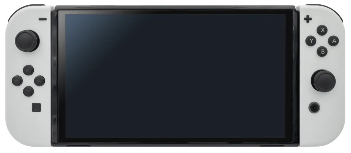 خرید نینتندو سوییچ OLED – نینتندو سوییچ OLED در حالت دستی با جوی‌کان سفید