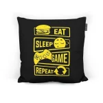 بالش طرح Eat Sleep Game Repeat سایز 45x45