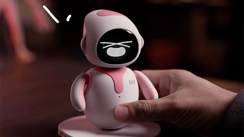 ربات هوشمند ایلیک Eilik Robot - صورتی - تصویر معرفی 3