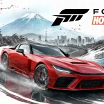 تصویر رسمی Forza Horizon 6 با کوه فوجی و خودروی قرمز