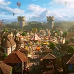 تصویر تبلیغاتی اعلام RuneScape 4 با منظره شهر و جزایر شناور