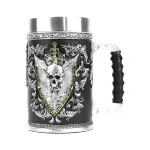 لیوان طرح تاج و سپر Winged Sword and Shield Skull Crest