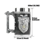 لیوان طرح تاج و سپر Winged Sword and Shield Skull Crest