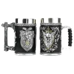 لیوان طرح تاج و سپر Winged Sword and Shield Skull Crest