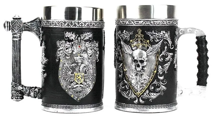 لیوان طرح تاج و سپر Winged Sword and Shield Skull Crest - تصویر معرفی 4